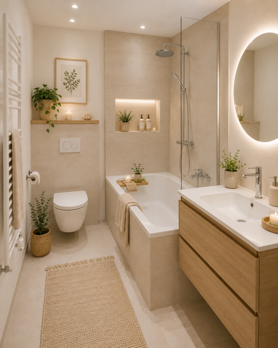 Badezimmer nach Renovierung Erdgeschosswohnung Scharbeutz